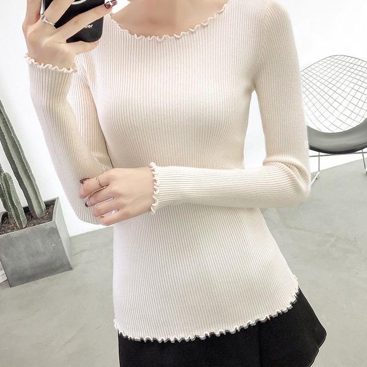 ➣✷✮ Inner Kriwil Rajut wanita / Baju Dalaman Kriwil Knit lengan panjang / Rajut Manset Wanita Laris