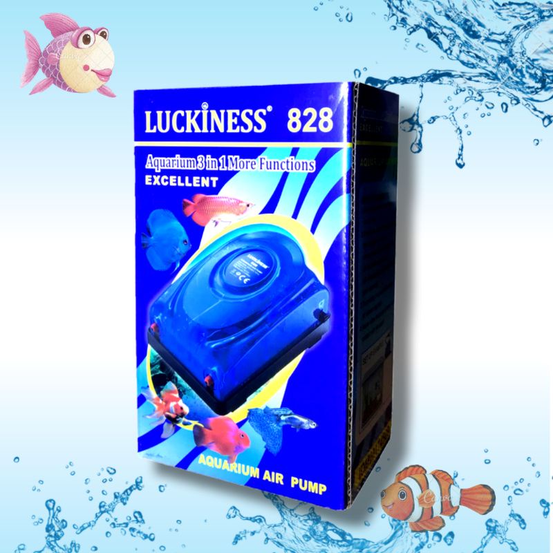 Airpump Aquarium Aerator Udara 2Lubang LUCKINESS 828