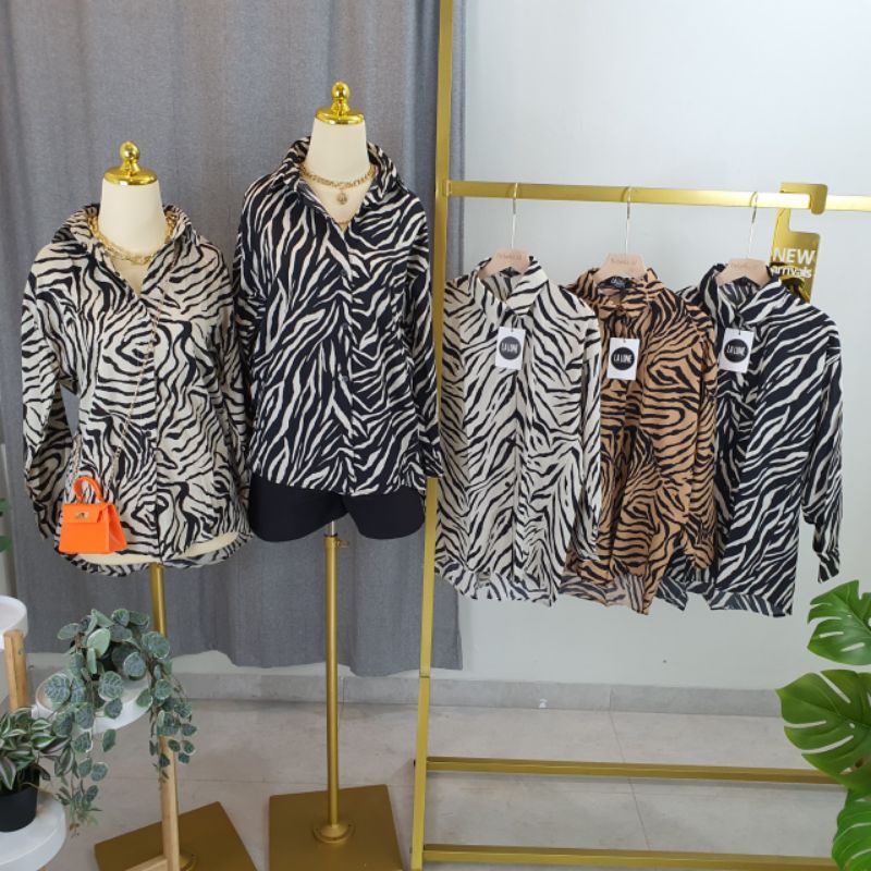 KEMEJA LALUNE ZEBRA COLORS 100% ORIGIBAL IMPORT BANGKOK