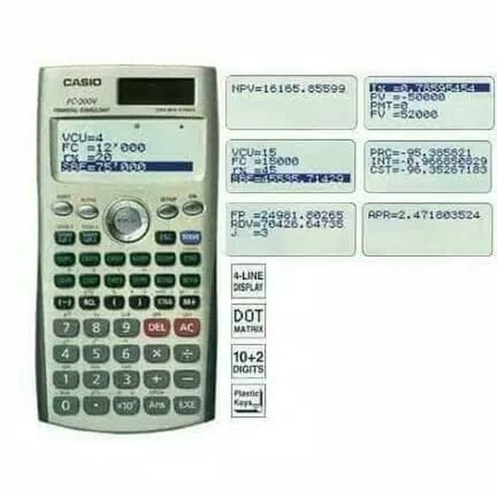 

CALCULATOR CONSULTANT FINANCIAL CASIO FC200V KALKULATOR SCIENTIFIC ORI #ORIGINAL