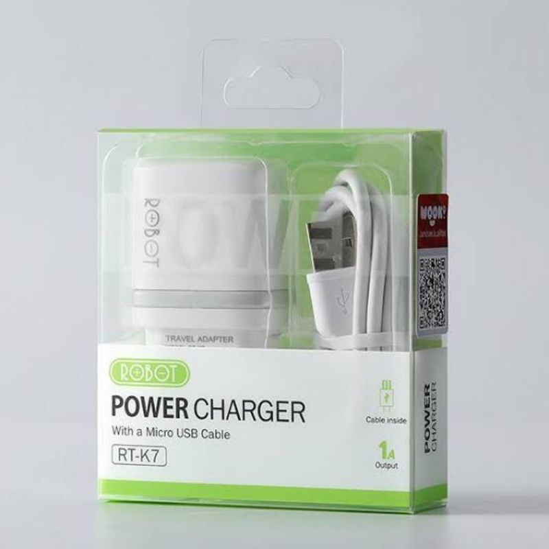 ROBOT RT-K7 POWER CHARGER WITH MICRO USB CABLE / CHARGER / CARGER ROBOT MICRO USB