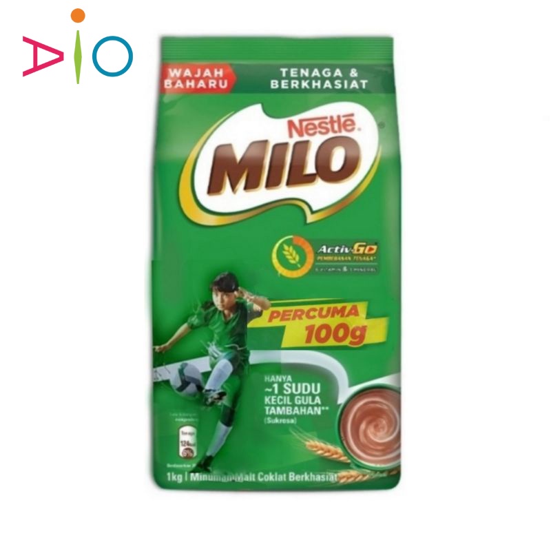 (COD) MILO Activ-Go Bubuk Malt Coklat Malaysia 1kg Berkualitas