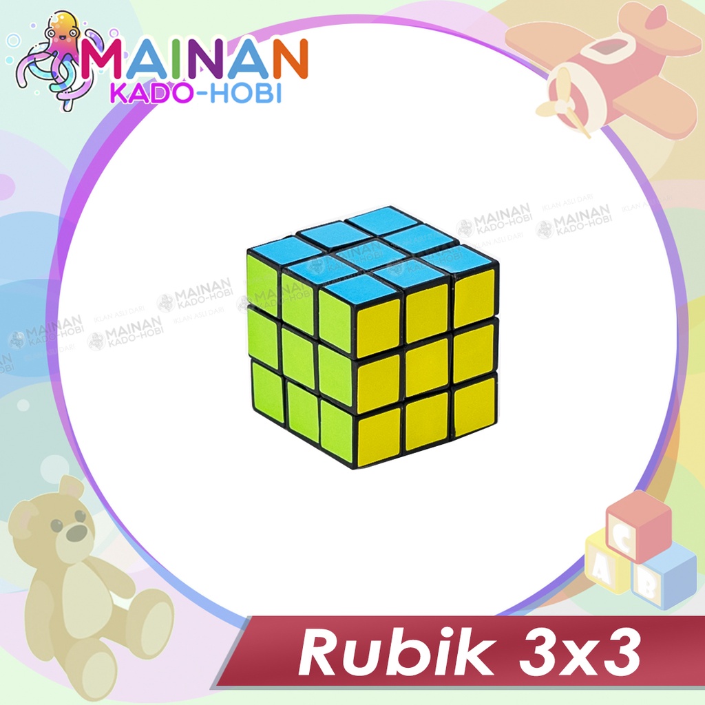 MAINAN EDUKASI ANAK SUSUN PUZZLE KUBUS KOTAK MAGIC CUBE RUBIK 3X3