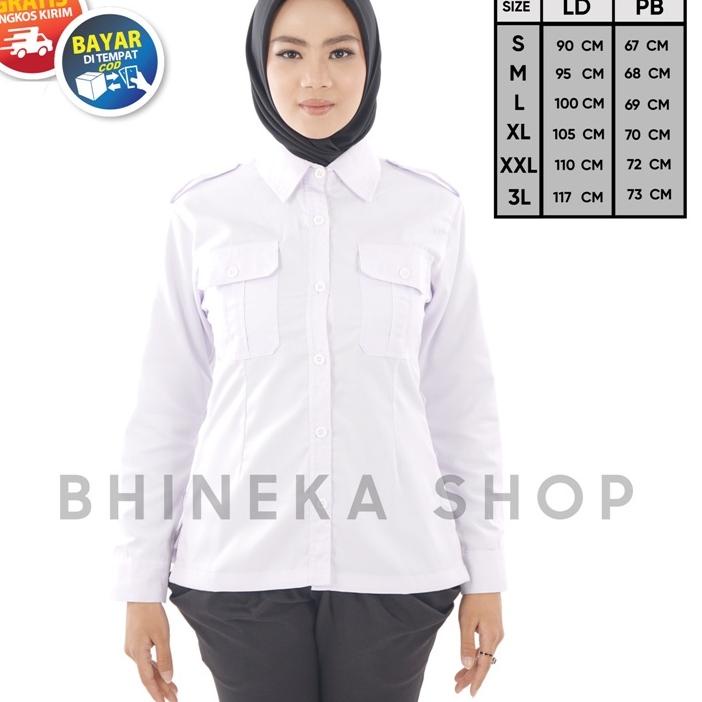 KODE-JO28 Kemeja putih dinas Wanita Baju Putih Pdh Pns Wanita Kemeja Atasan Putih Kerja Wanita Baju 