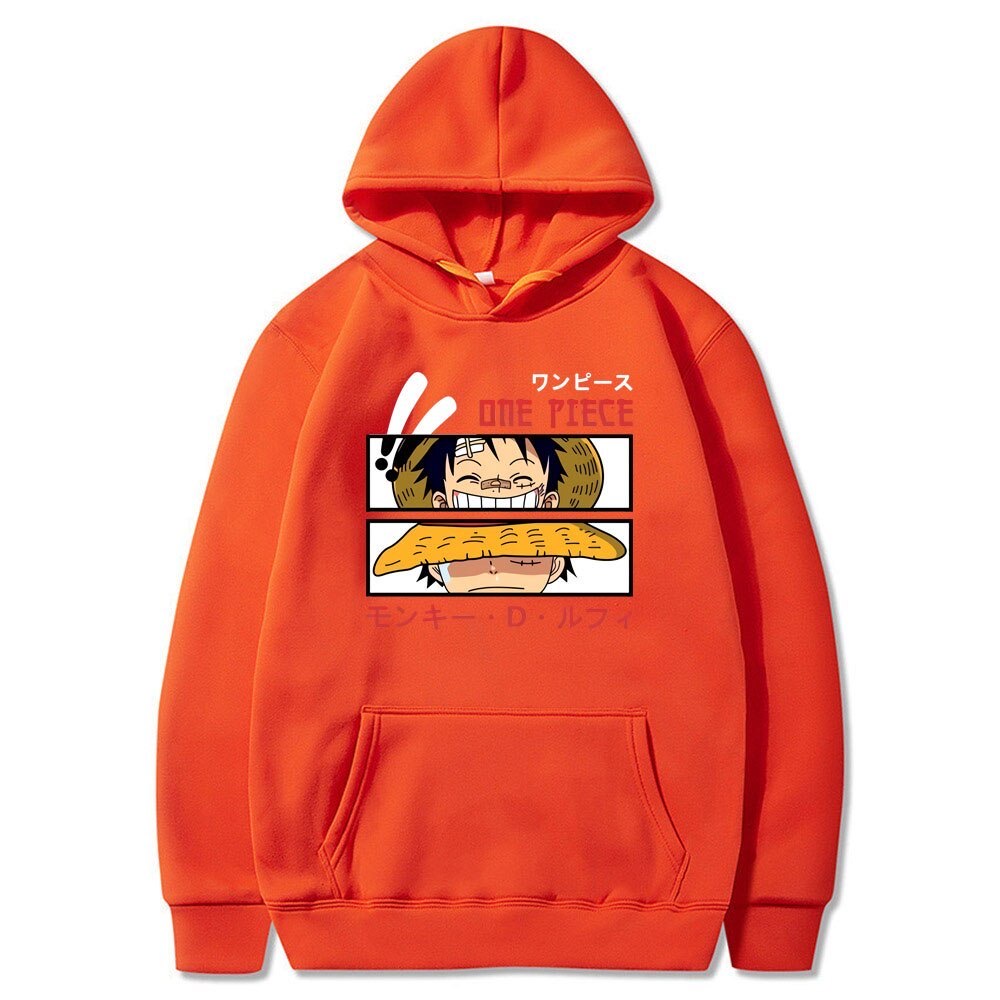 One Piece smile and angry  Jumper Hoodie II  Sweater Hoodie Trendy II Sweter Oblong Topi Sz M - XL ( Pria &amp; Wanita / Anak &amp; Dewasa )