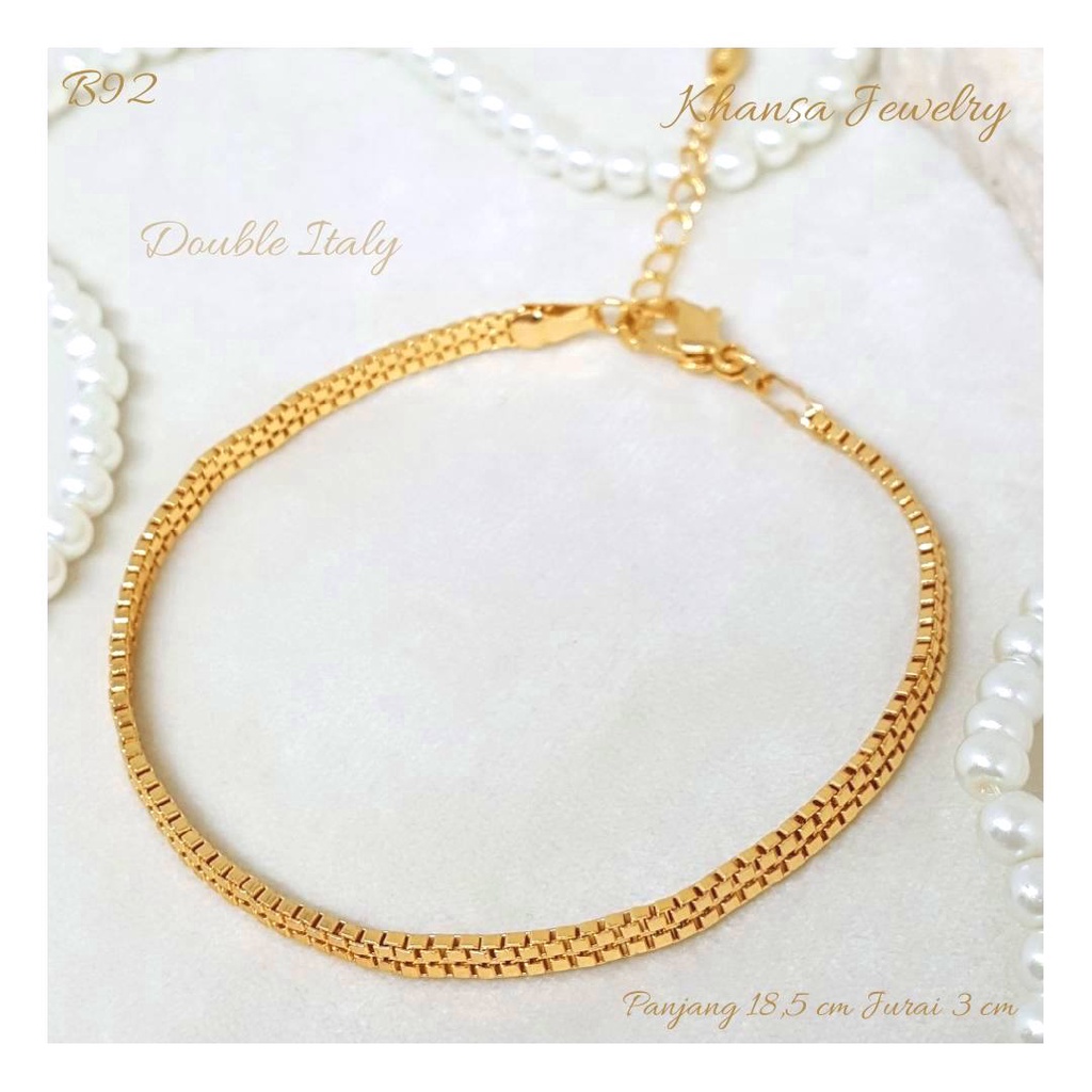 PGX Gelang Tangan Xuping Wanita Perhiasan Lapis Emas Aksesoris Fashion Premium - R384