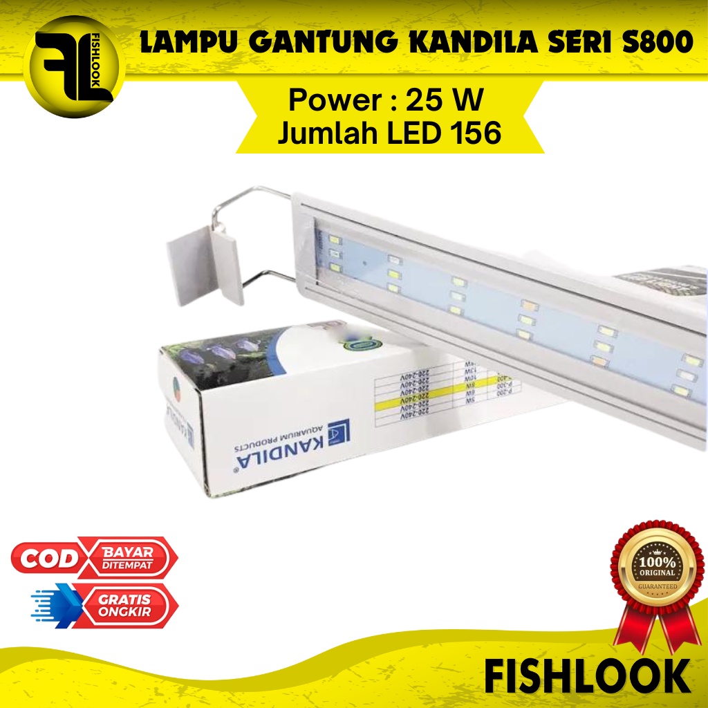 LAMPU LED AQUARIUM AQUASCAPE KANDILA SERIES S800 S-800 25watt 80-100cm