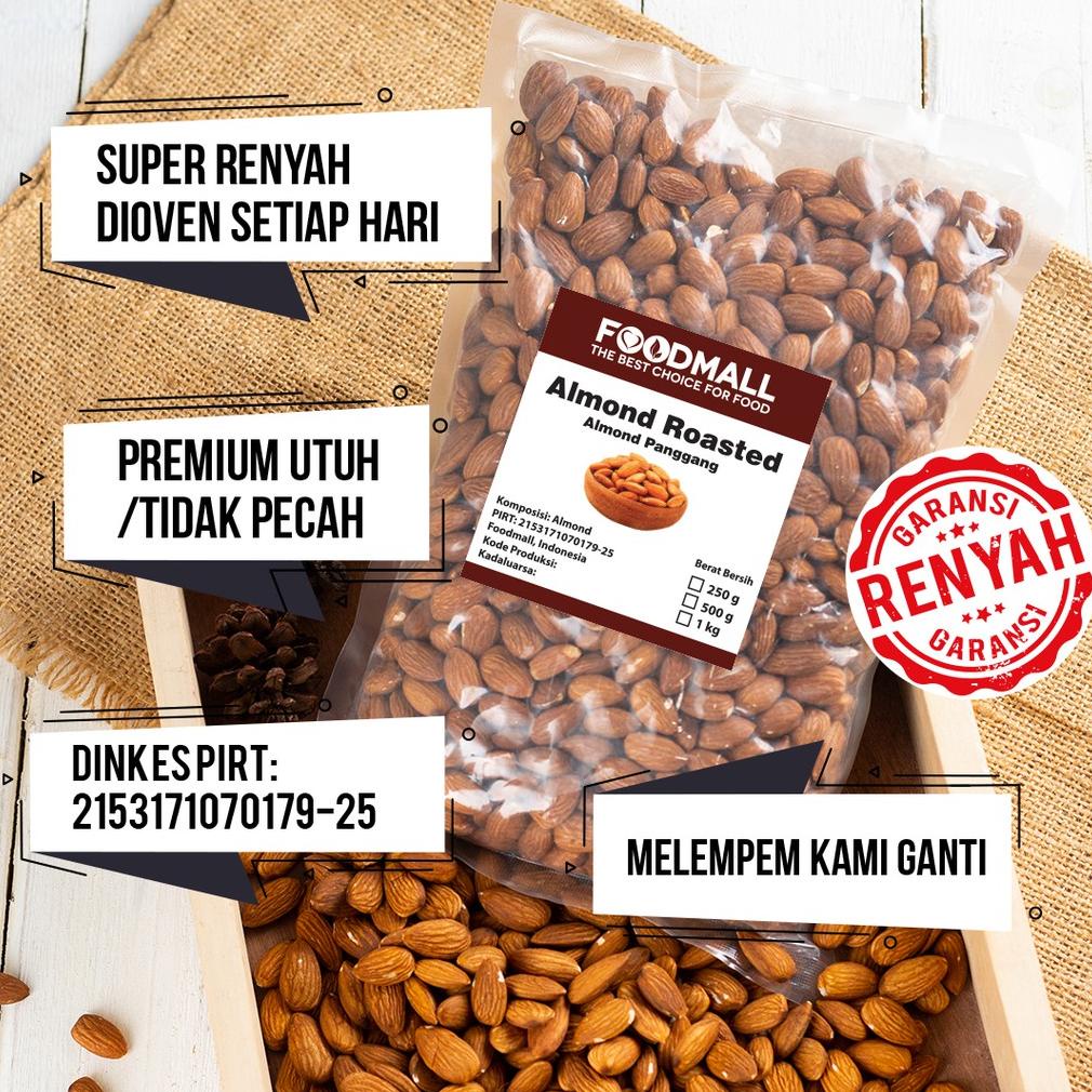

[BAYAR DITEMPAT] Almond Roasted 1 kg GRADE A PREMIUM / Almond Panggang