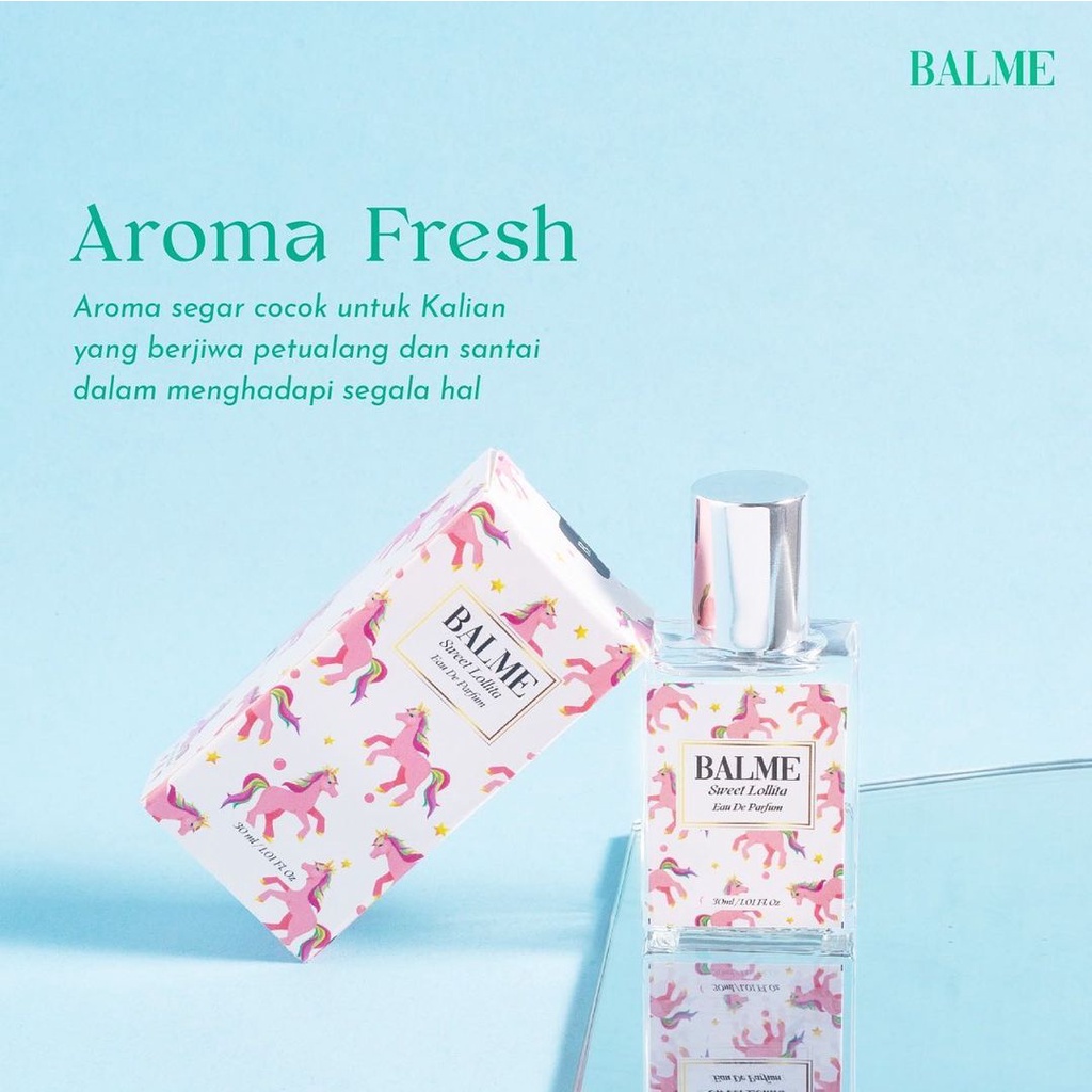 Balme Parfum Parfume Farfum Minyak Wangi Wanita Pria Cewek Cowok Anak Unisex Tahan Lama Dan Wangi Semprot Spray Roll On 24 Jam Non Alkohol Original 100% Sweet Lollita