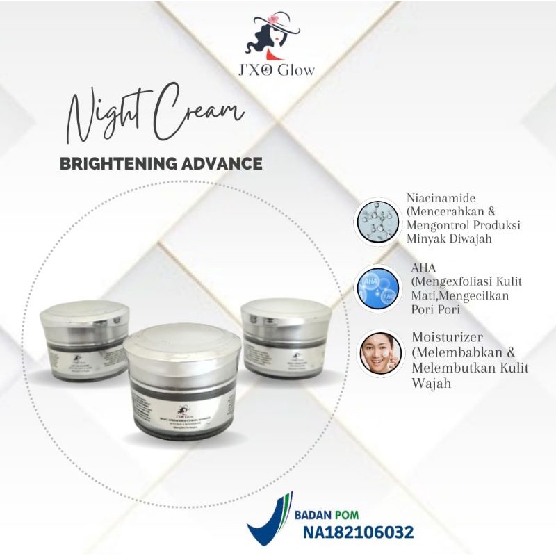 Night Cream Flek & Whitening J'XO Glow