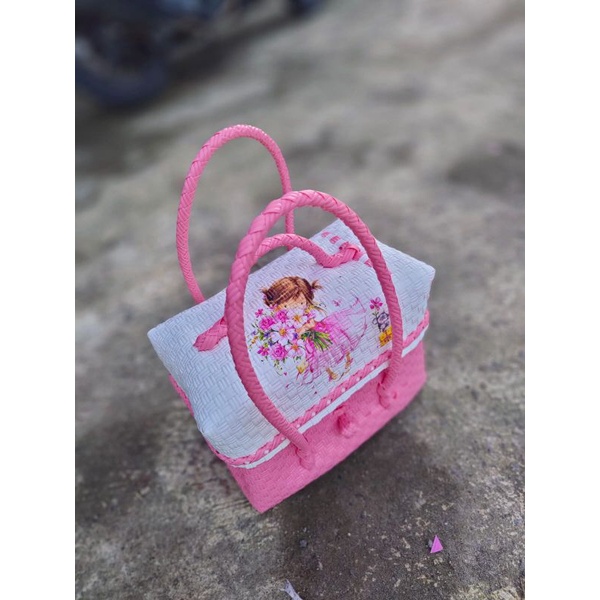 tas aban / tenong jali decopage free nama/ tas anyaman