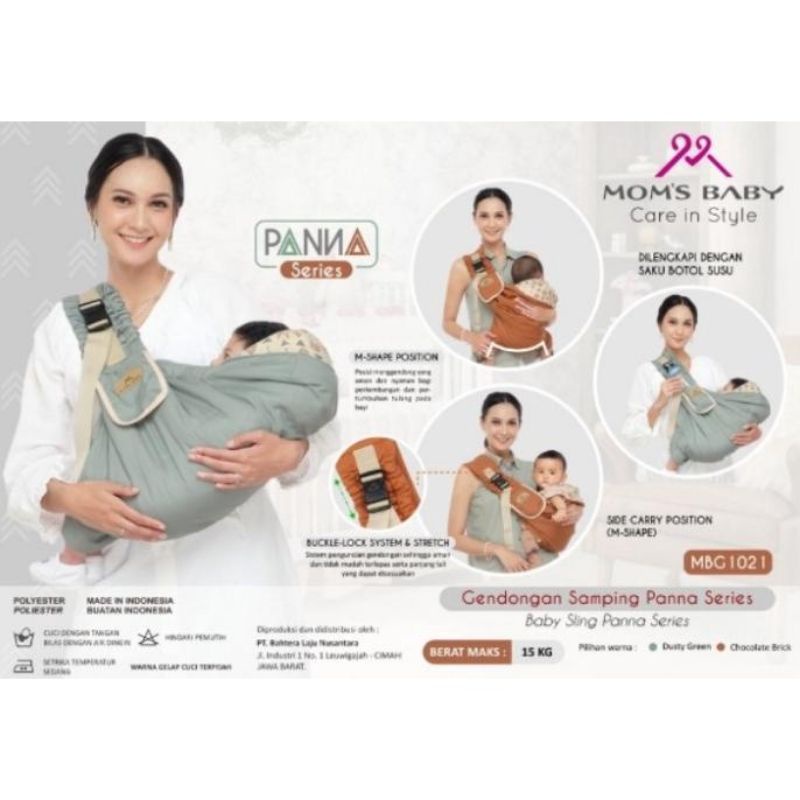 Mom's baby gendongan bayi samping untuk newborn panna series mbg1021
