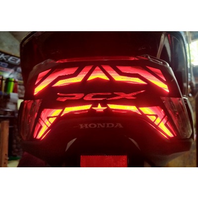 ✅BISA CUSTOM NAMA Stiker Stoplamp Pcx New / Stiker Stoplamp Pcx 160 / Stiker Stop'an Pcx Terbaru