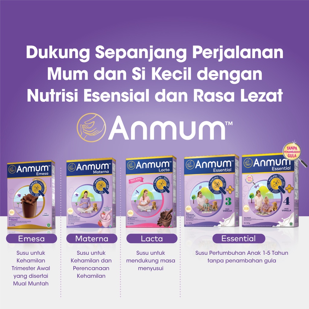 Anmum Materna Susu Nutrisi Ibu Hamil Strawberry White Choco 200g