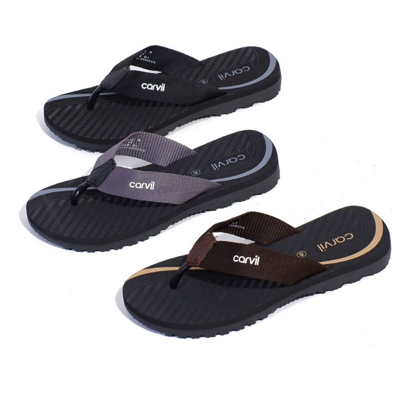14 Sandal Pria Carvil Original/Sendal Jepit Carvil Cowok Terlaris