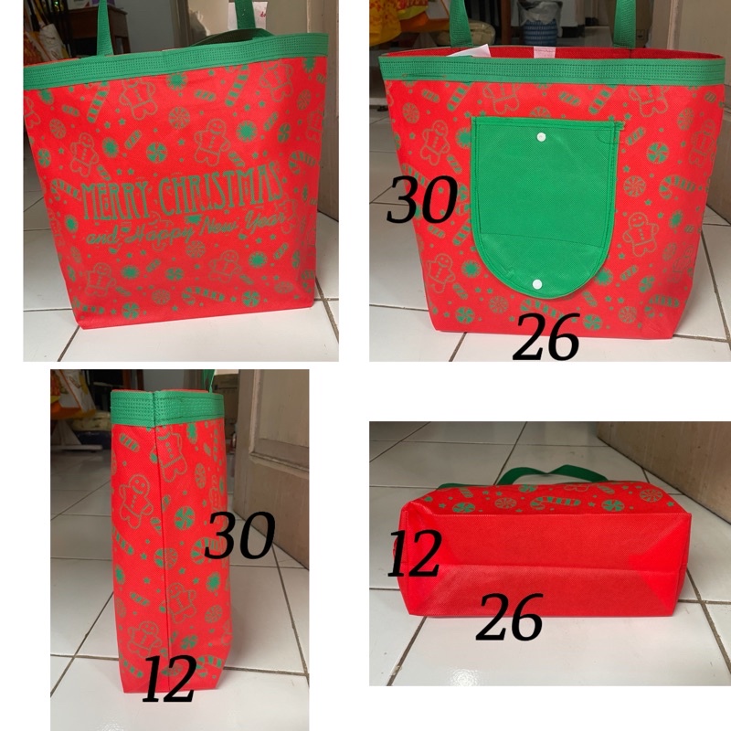 

goodie bag lipat christmas natal spunbond