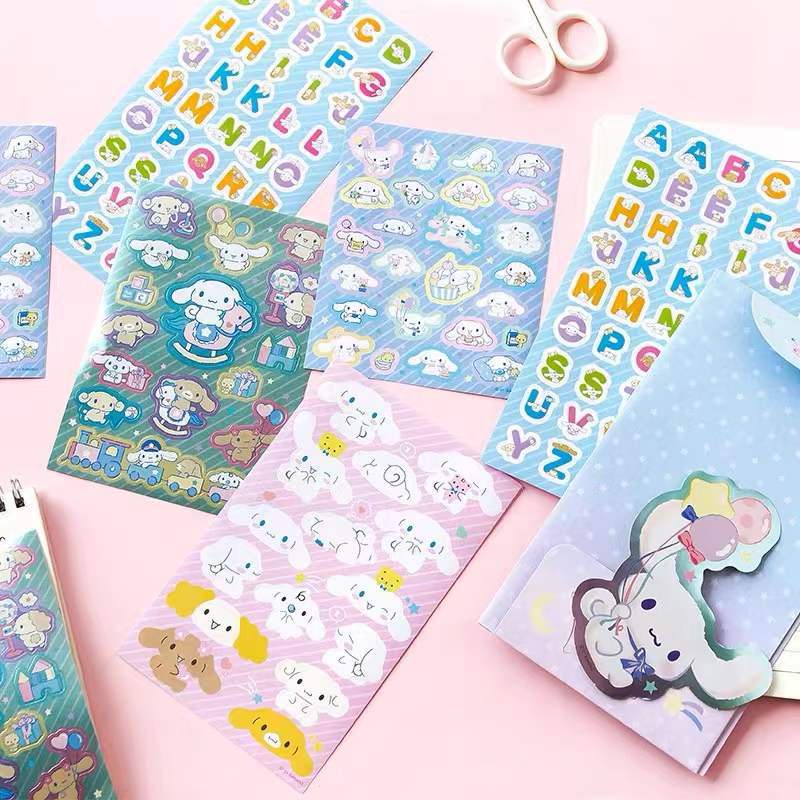 Sticker pack karakter stickers set mickey snoopy keroppi stitch My melody Cinnamoroll Kuromi Sanrio