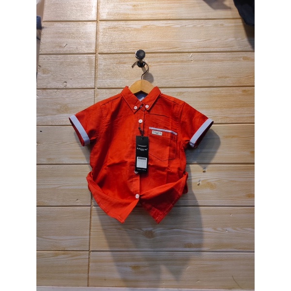 KEMEJA LIBAS MERAH/ KEMEJA MERAH LIBAS 6-11TAHUN
