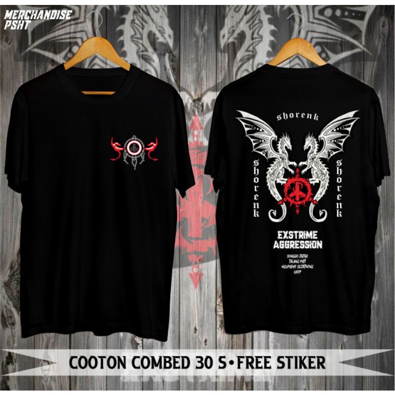 KAOS KOMUNITAS PSHT KOAS SH TERATE SHORENK NAGA PUTIH DISTRO ORIGINAL KAOS OBLONG PRIA WANITA