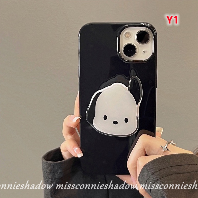 Couple Lucu Kartun Pochacco Glossy Airbag Braket Yang Dapat Dilipat Ring Holder Universal Scalable Phone Stand Holder Phone Grips