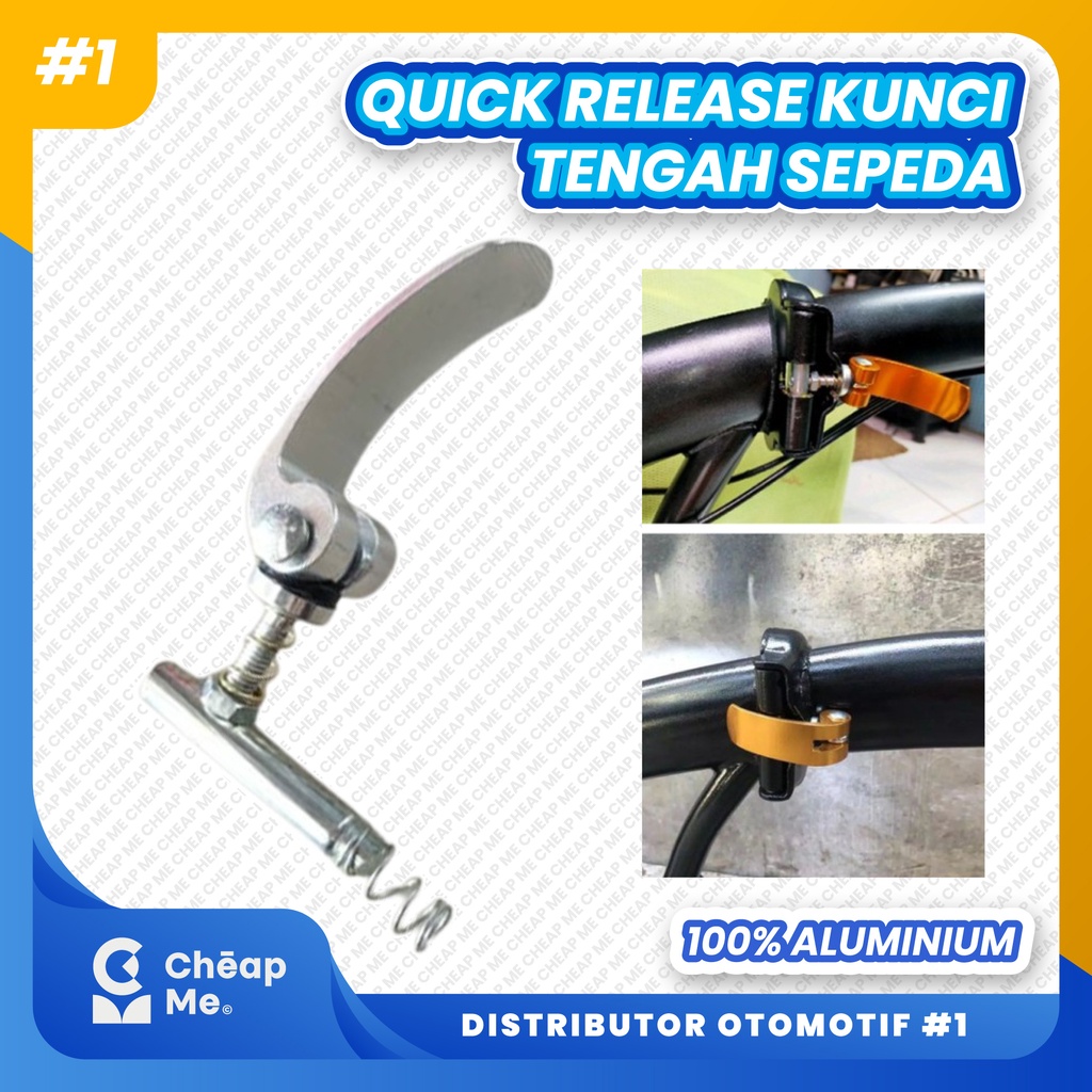 Quick Release Pengunci / Kunci Sambungan Sepeda Lipat / Pengunci Frame Tengah Sepeda Lipat Silver / 