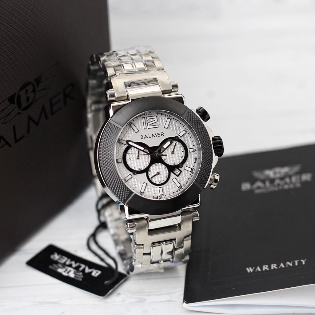 BISA COD! Jam Tangan Pria Cowok BALMER 7964 FREE BOX DAN GARANSI Tanggal Aktif Chrono Aktif Fashion Import Murah Mewah BONUS BATERAI CADANGAN!