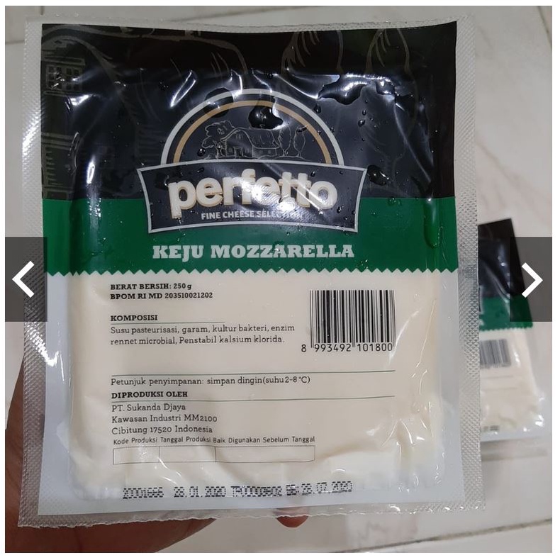 HPT - Keju Mozarella Perfetto 250gram