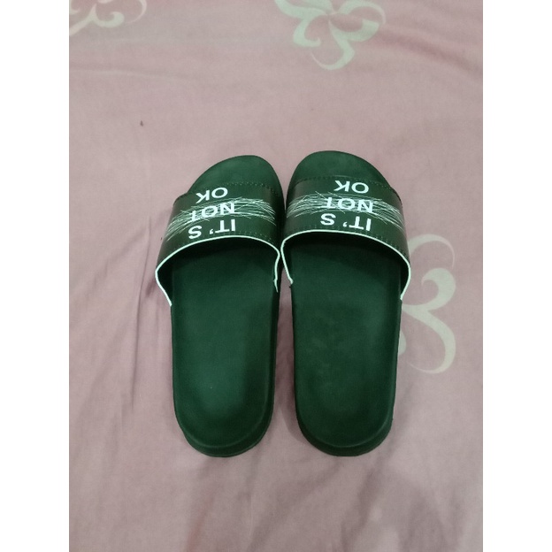 Sandal kokop  Pria Wanita Not OK P-13 Sendal Karet Cowok Cewek Slip On Vans It`s Not Ok