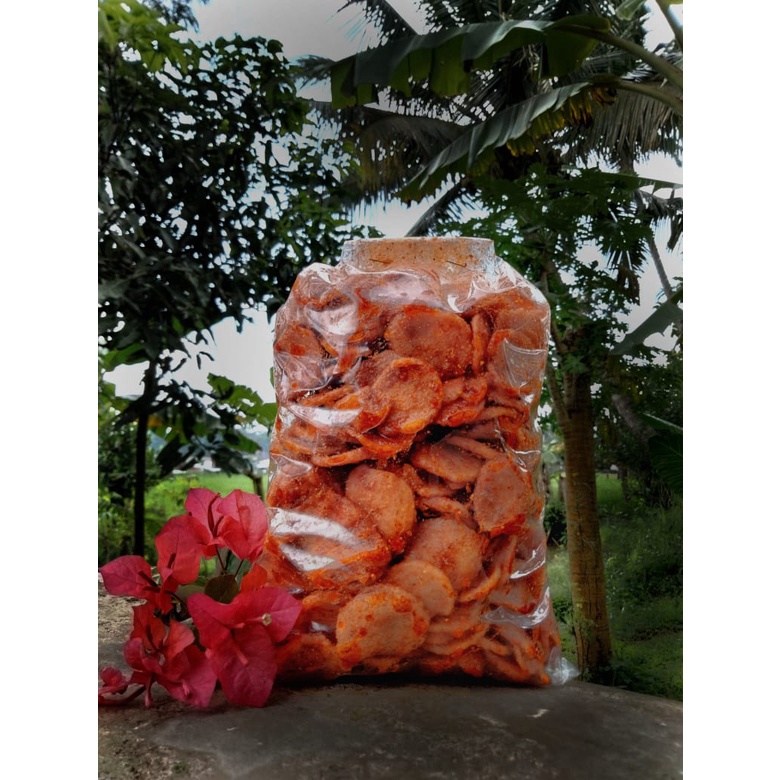 

BASRENG Pedas manis gurih khas aroma bawang pedas lezat gurih cemilan kekinian mantap kemasan -+500gram