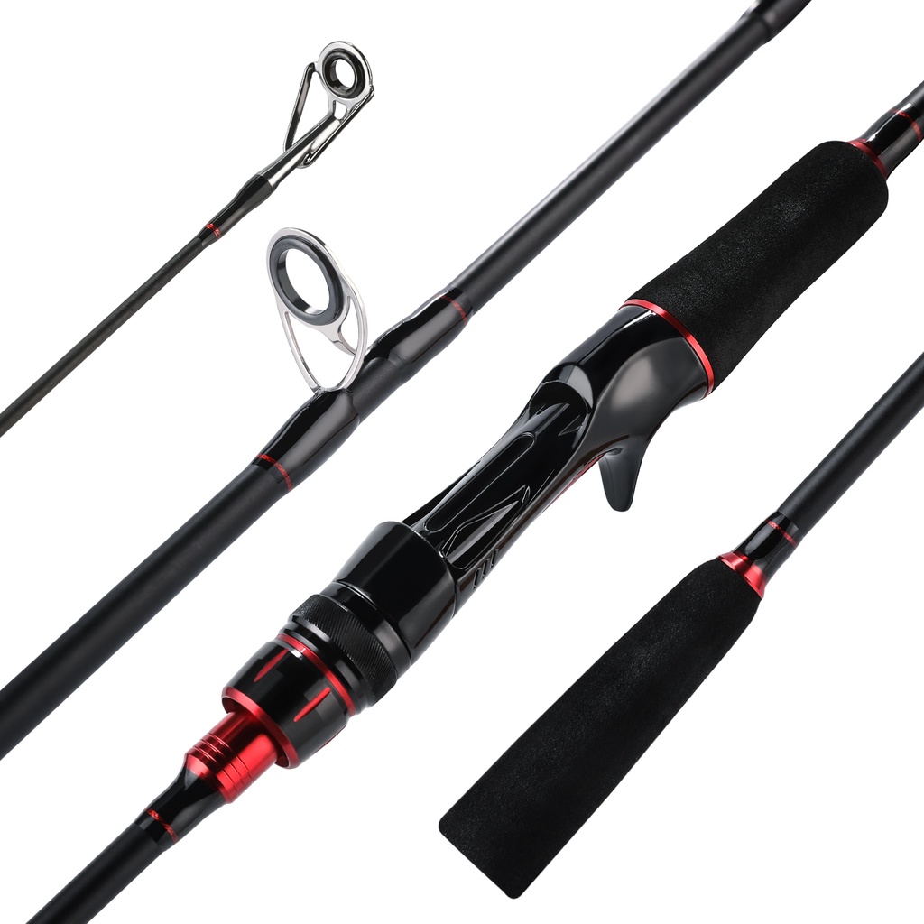 Casting / Pancing Pemintal Pancing Serat Karbon Pegangan EVA 2 Bagian 8-17lb 1.8 / 2.1M untuk Air Tawar