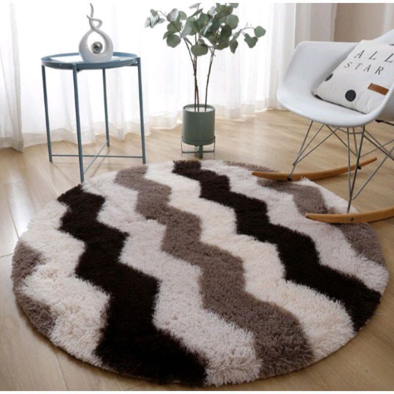02 Karpet Bulu Bulat karpet lembut karpet ruang tamu karpet kamar karpet bulat karpet depan kursi