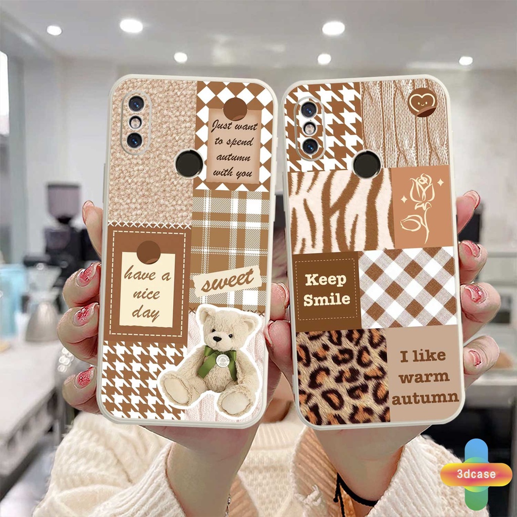 Soft TPU Case Infinix Hot 10s NFC 10 10t 10 11 Play 10i S4 9 Pro 10 Lite 11 Plus Hot 9 Play 11 11S NFC Smart 4 4C 5 Pro 3 Plus Note 8 10 Tecno Spark 5 PRO A15 A16 A5S Y12 Y20 Y15S Y21S Cute Bear Camera Lens Protection Case