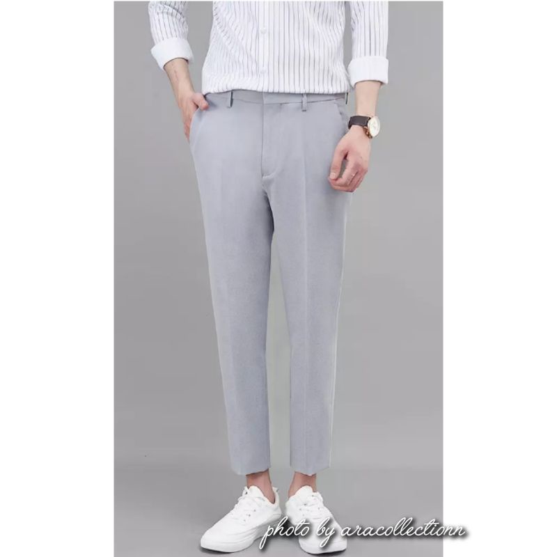 Celana Bahan Formal Kuliahan Dasar Slim Fit Panjang Berbahan Berkualitas Premium