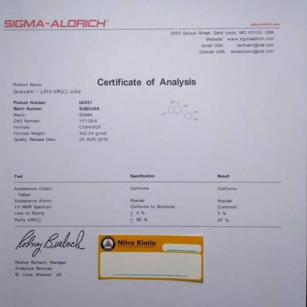 KZXD-76 Quercetine Sigma/Quercetin/Quersetine/Quersetin/Kuercetine/Kuersetin [140]