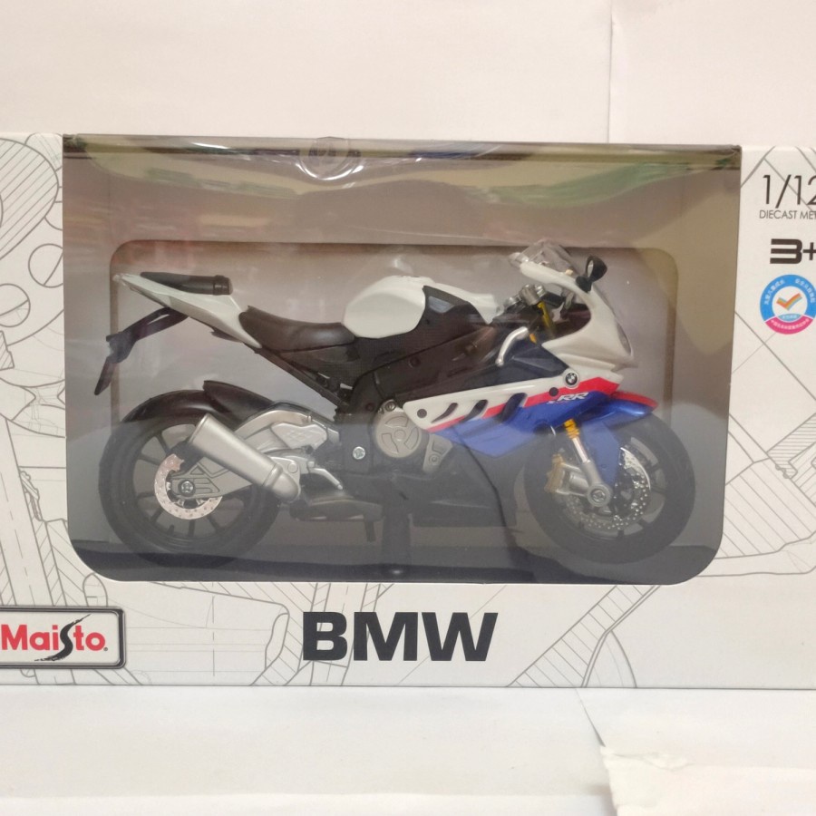 Diecast Motor BMW S 1000 RR Maisto skala 1:12 Miniatur Motor sport harga murah