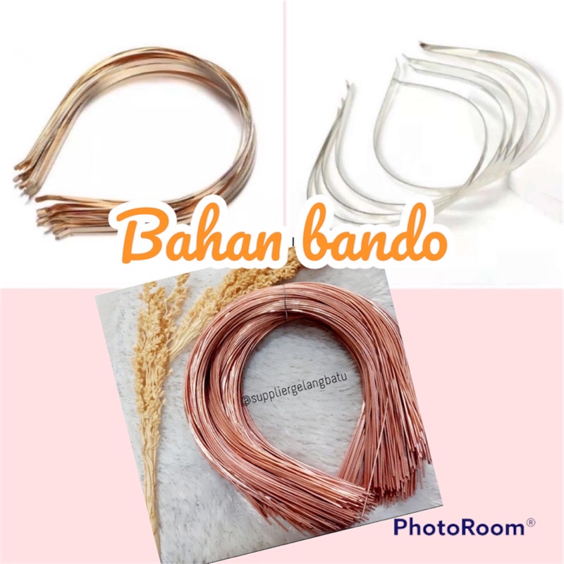aksesoris rambut bando besi / bandana tembaga polos harga per 10pcs