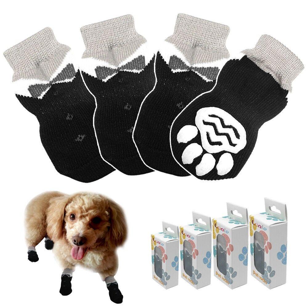 Solighter Sepatu Anjing Kucing Kaus Kaki Anjing Rajut Anti Slip Perlengkapan Anjing Puppy Socks