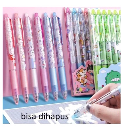 PULPEN GEL BISA DIHAPUS MODEL CLICK KARAKTER KARTUN ISI 1 PULPEN. MURAH