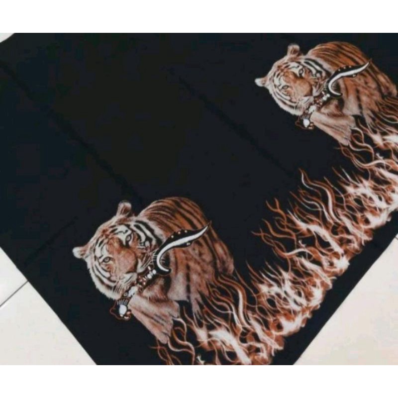 kain batik print motif harimau belati