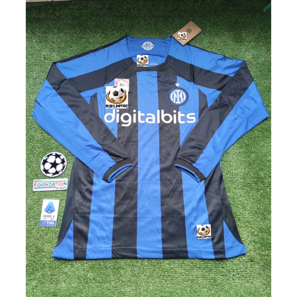 Jersey Baju Bola Inter Home 2022 2023 Lengan Panjang Long Sleeve Grade Ori