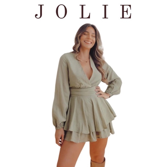 Mini Dress JOLIE Import Quality Dress Wanita Lengan Panjang Terbaru BIG SIZE L-4XL Bisa dipakai untu