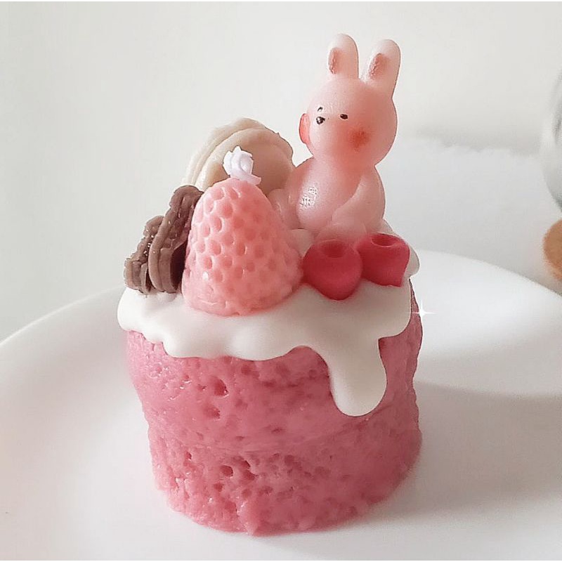 Jual Bunny Sponge Cake Aesthetic Scented Candles / Lilin Lucu Wangi ...