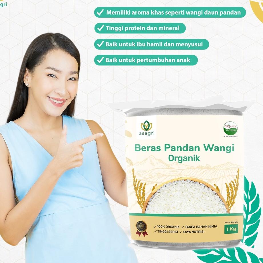 

⚡GROSIR⚡ Asagri Beras Pandan Wangi Organik 1 Kg Nasi Pulen Putih Wangi