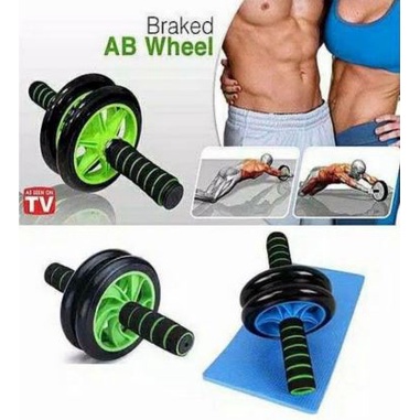 Alat Fitness Kebugaran Otot Perut Abdominal Wheel A010