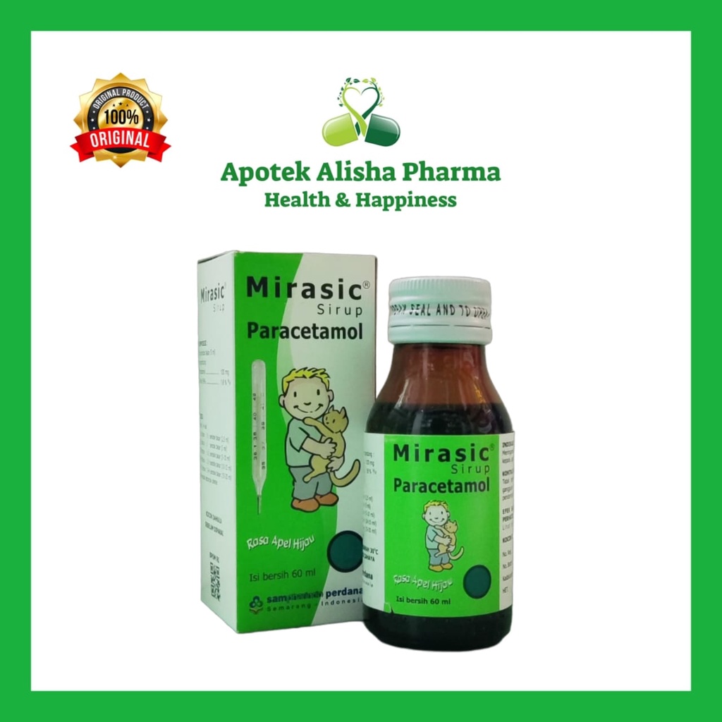 Mirasic Syrup 60ml-Mirasic Sirup Obat Panas/Demam Anak/Mirasik Sirup