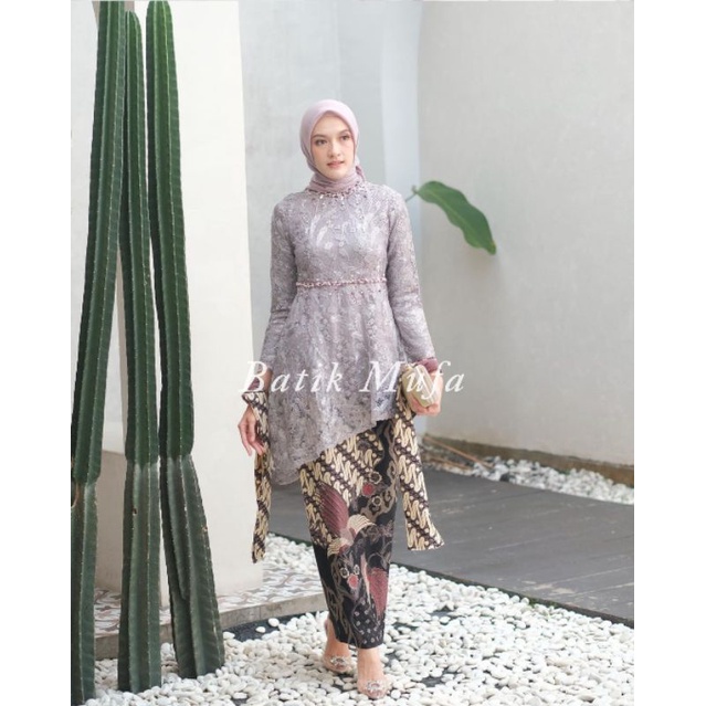 SET COUPLE KEBAYA ZARA SERIES MAUVE | KEBAYA MODERN KEBAYA LAMARAN TERBARU