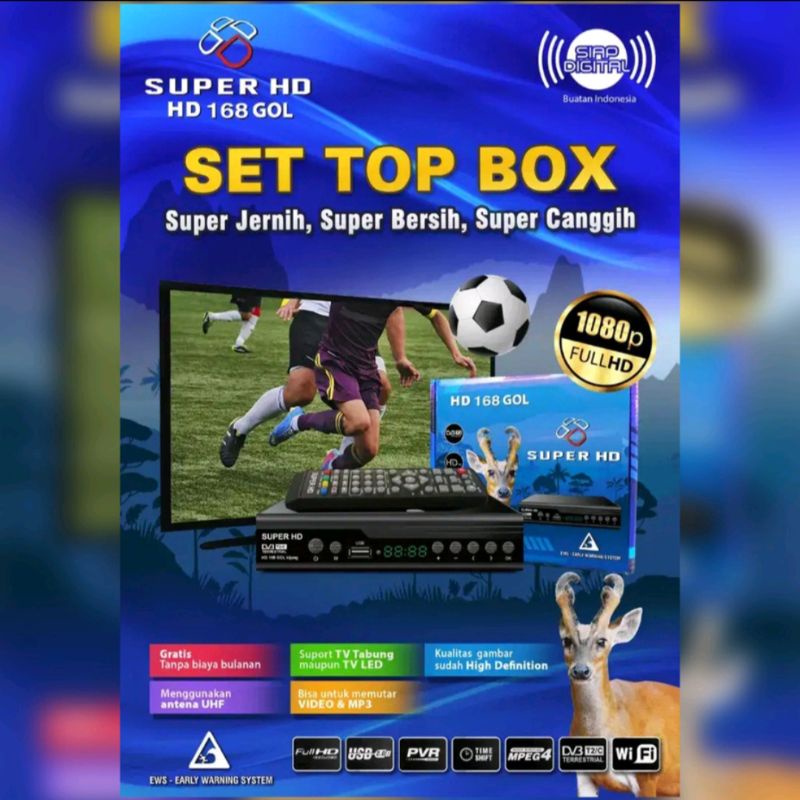 Set top box tv digital SUPER HD 168 GOL