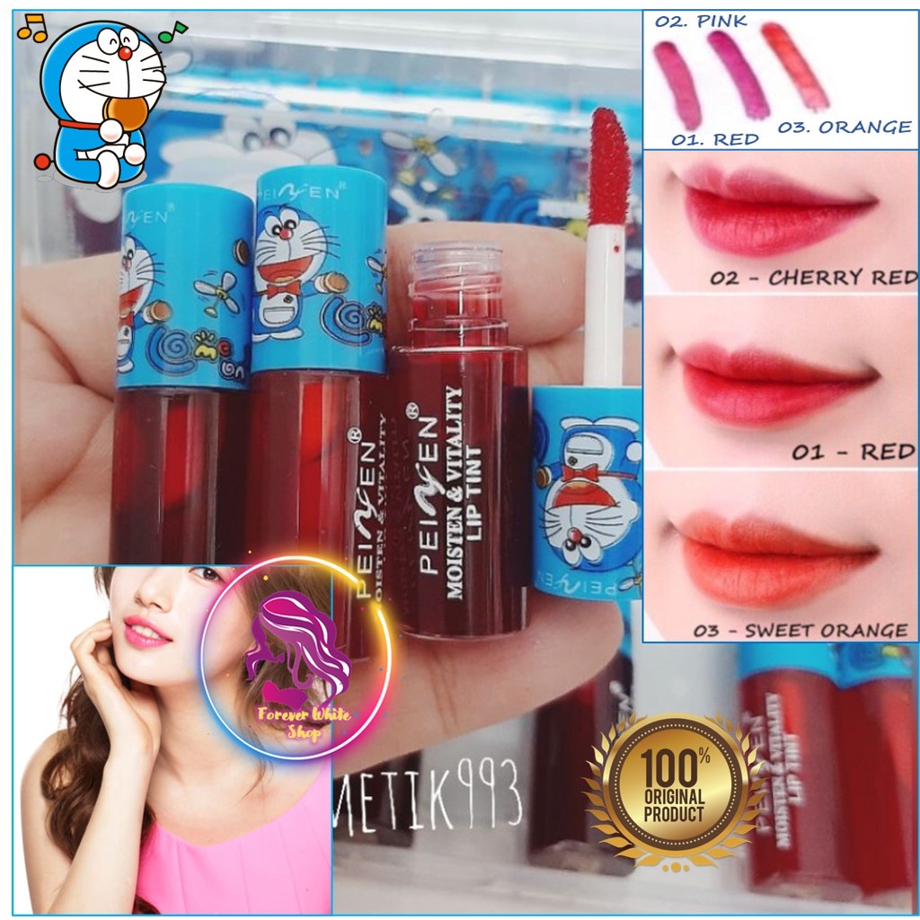 Liptint Korea Doraemon Peiyen Liptint Doraemon / Lip Tint Kartun Jepang Lipstik Lipcream / Pemerah B