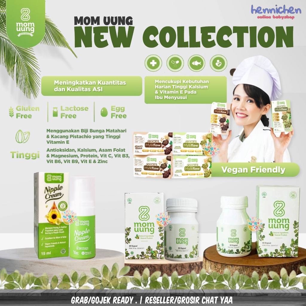 BPOM ORIGINAL KELORCAP MOM UUNG ASI BOOSTER VITAMIN IBU MENYUSUI PELANCAR ASI / COOKIES MOM UUNG / NIPPLE CREAM MOM UUNG / PENGENTAL ASI / ASI BOOSTER  / SUSU PELANCAR ASI ISI 30 KAPSUL HERBAL BOOSTER PELANCAR ASI