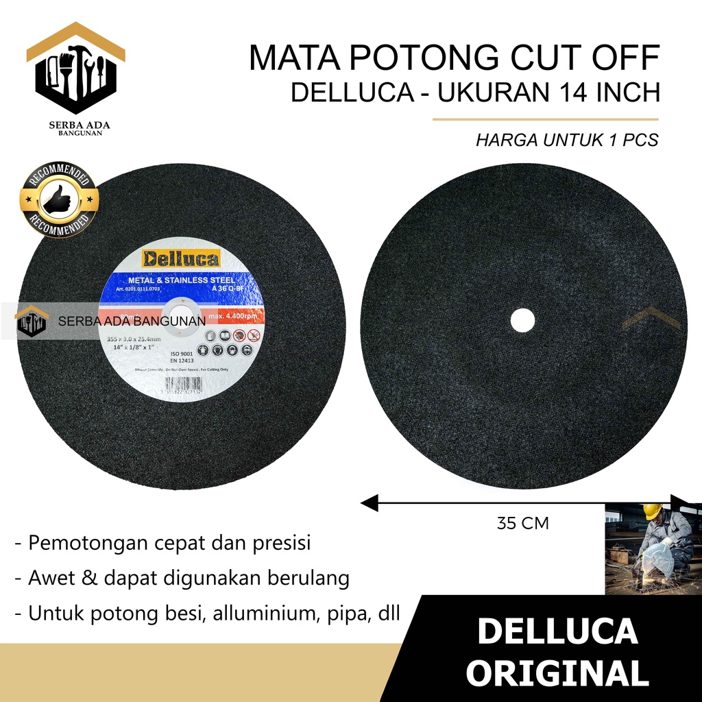 Batu Gerinda Potong WD 14 inch /Cutting Wheel WD 14 inch / ASLI 100% GARANSI UANG KEMBALI JIKA PALSU